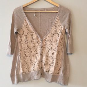 Anthropologie pink cardigan